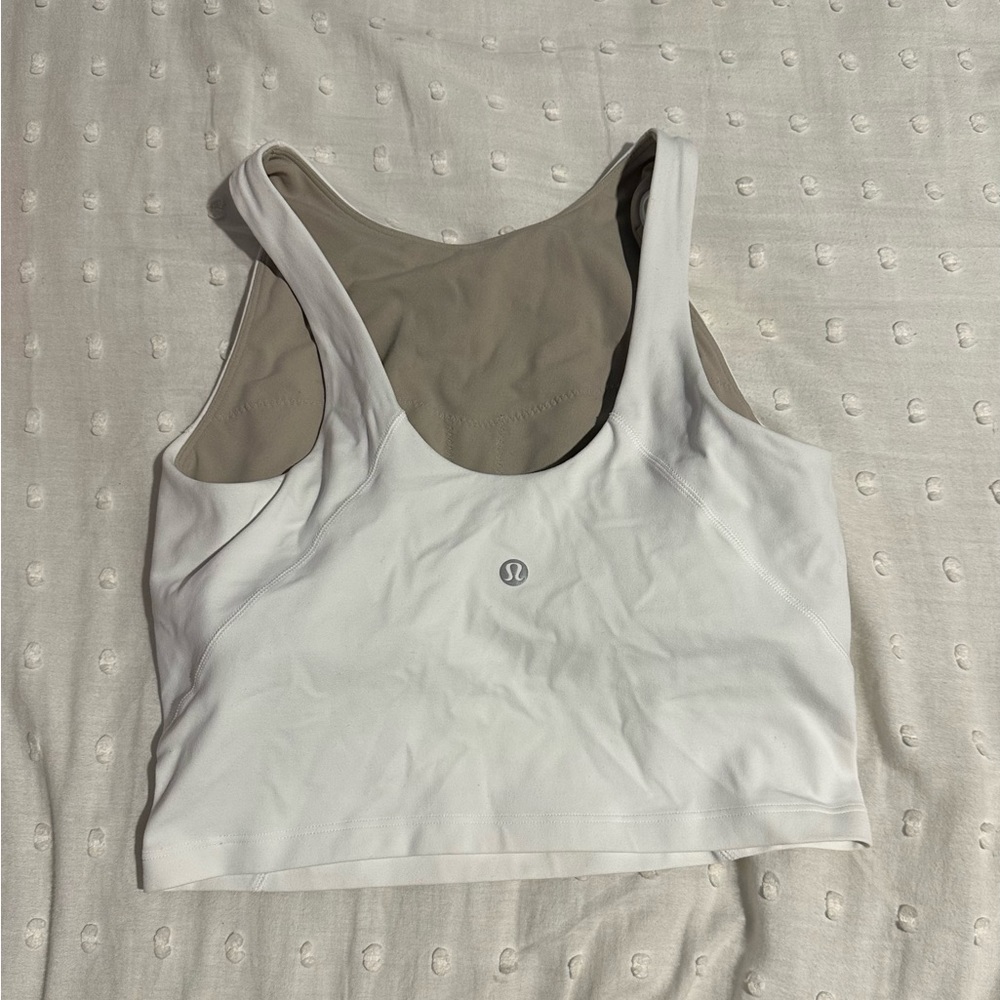 White align high neck tank top